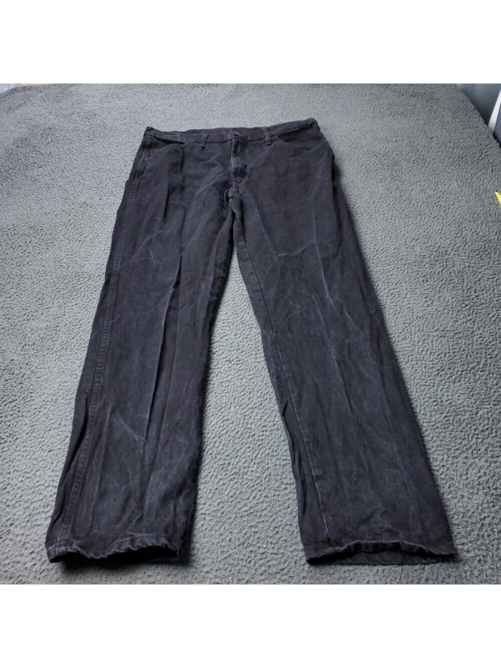 Rustler Faded Jeans Mens 38x32 Denim y2K Grunge Western Cotton Black